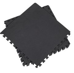 Master Fitness Gymgulv 10 mm 61x61 cm Sort Gummi – (6-pak)